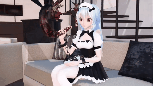 【虫奸 白丝女仆 口交 三洞齐入 】新作-【insects&miku（初音）】（part1）虫虫棒棒……要插进来吗♡-第6张图片-萌站