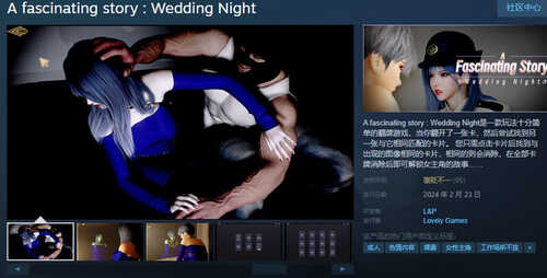 【解密SLG/互动触摸/全动态】一个迷人故事：新婚之夜（A fascinating story : Wedding Night）STEAM官中【700MB】-第2张图片-萌站