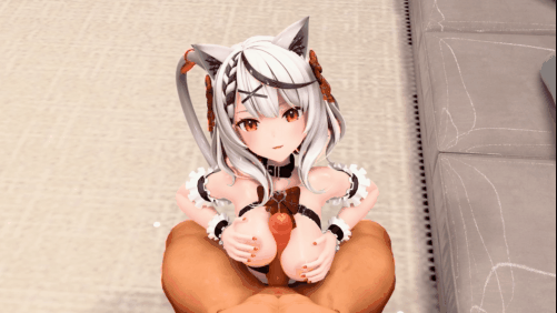 【白丝 口交 乳交 中出 喷潮】新作-杏幻想07_沙花叉Chloe「キャットラビング」