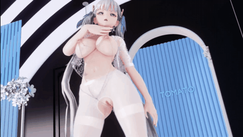 【白丝 巨乳 跳舞 乳摇 腰振】新作-MMD--涩涩白丝乳链今汐大兔兔-布料EEVEE -第二百六十二期
