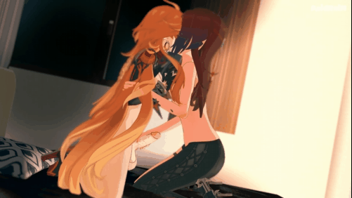 【巨乳 黑丝 扶她 爆操 喷潮 中出 爆射】新作-063 Chasca x Mavuika FUTA-恰斯卡x玛薇卡sex