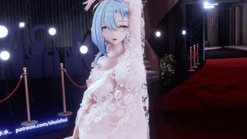 【巨乳 黑丝 乳摇 腰振 跳舞】新作-MMD-涩涩单腿黑丝睡衣大兔兔-布料EEVEE 