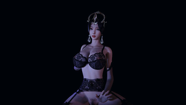 【3D动画】 [VAM] 柳神黑丝情趣 大奶黑丝内衣 上位骑乘乳摇榨精 [525M]