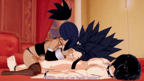 【巨乳 黑丝 舔穴 口交 吞精 爆操 喷潮 中出】新作-ドラゴンボール超スーパ Caulifla and Kale 3some sex