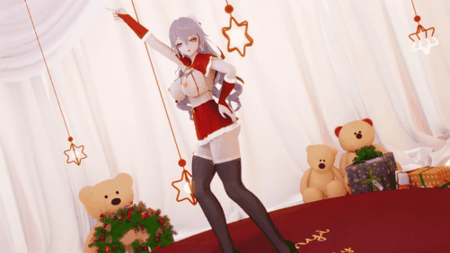【巨乳 黑丝 跳舞 乳摇 腰振】新作-MMD--涩涩黑丝圣诞装鸭鸭大兔兔-布料EEVEE -第二百六十四期（圣诞快乐）