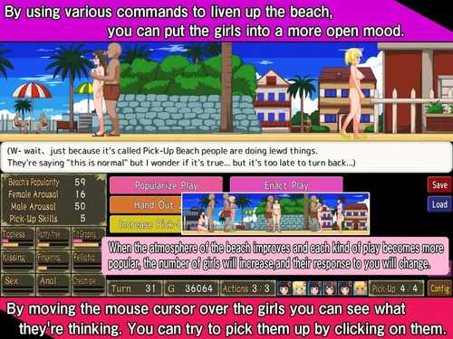 PC/SLG/把搭讪海滩打造成疯狂啪啪的裸体海滩！ v1.06 官方中文版