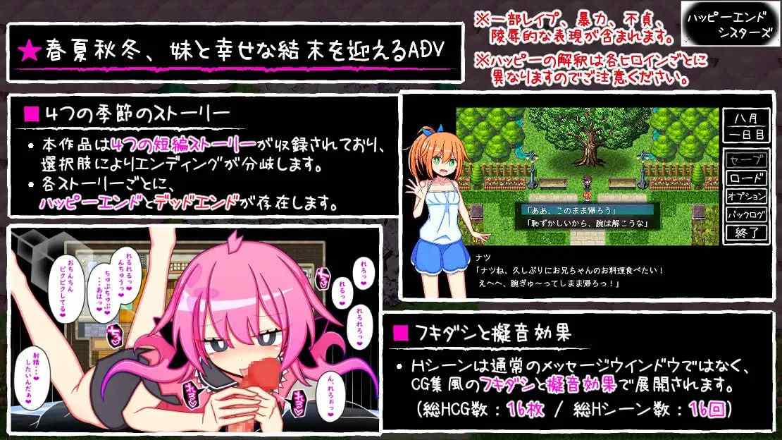 PC/RPG/幸福四姐妹物语  #ハッピーエンドシスターズ  汉化版【2024年12月27日0点 发售】-第2张图片-萌站