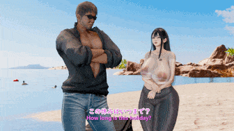 [3D动画] BBC EP09 巨乳人妻被骗到只有黑人的人工岛上度假-第2张图片-萌站