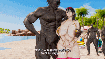 [3D动画] BBC EP09 巨乳人妻被骗到只有黑人的人工岛上度假-第3张图片-萌站