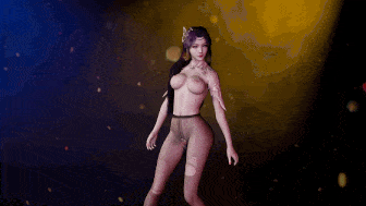 [3D动画] 云曦 超短裤黑丝美腿诱惑 性感美人高难度倒插颜射