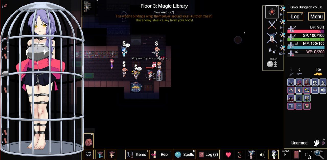PC/RPG/#变态的地牢 #Kinky Dungeon  v5.4.3 官方中文版【2025.1.12 更新】-第3张图片-萌站