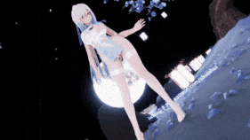 【巨乳 白丝 跳舞 乳摇】新作-MMD--涩涩短旗白丝短流大兔兔-----布料EEVEE ----第二百六十七期