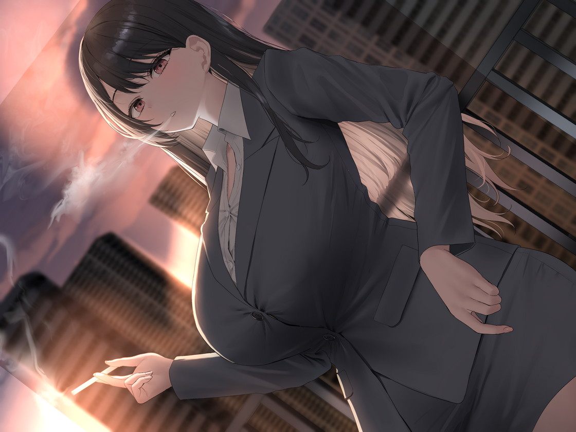 （逆NTR）与烟瘾很重的女上司的公司内不伦生活~【柚木つばめ】