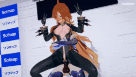 【巨乳 黑丝 扶她 骑乘 后入 爆操 爆射 喷潮 中出】新作-077【Genshin impact】Mavuika x Raiden shogun Futa 玛薇卡&雷电将军 sex [sound] 原神-第3张图片-萌站
