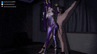 【3D动画】[VAM] 同人新作：斗破苍穹 紫妍 调教男仆 双马尾御姐束缚调教榨精