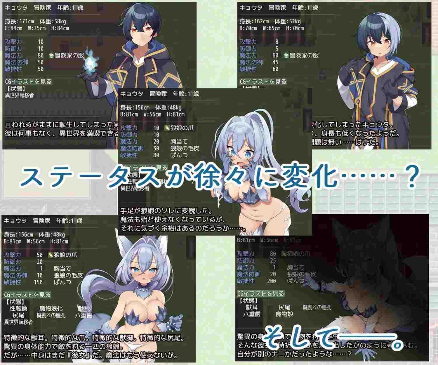 [250125]TS魔物娘地方RPG [PC+安卓][530M+290M] 生肉 男主人公 人外娘/魔物娘 女体化 性转换（TS） 幻想-第9张图片-萌站