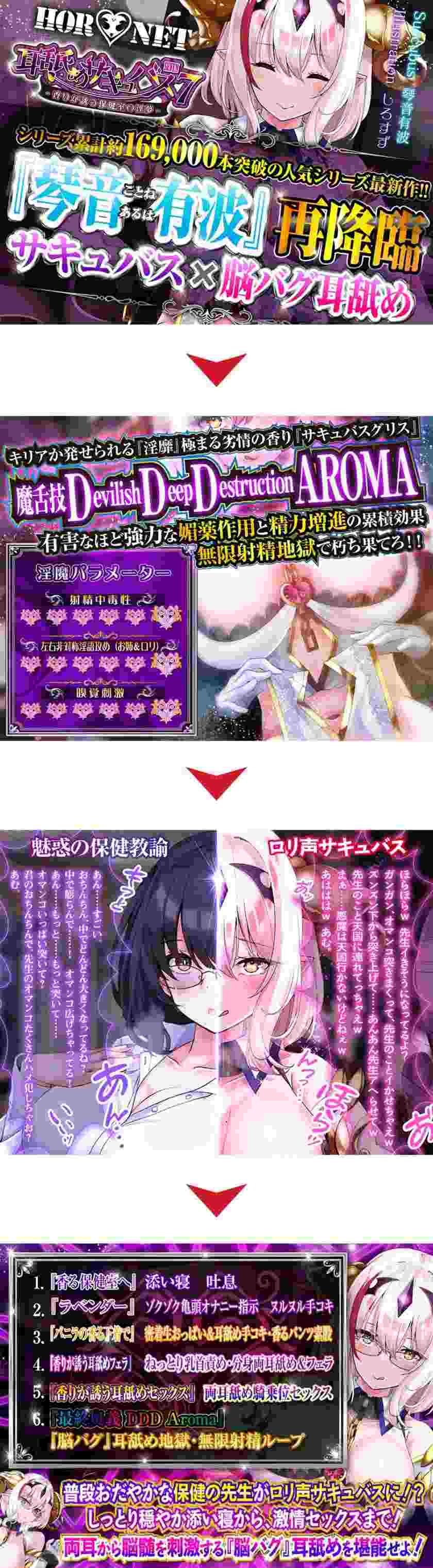 [RJ01034762][HORNET]耳舐めサキュバス7 -香りが誘う保健室の淫夢-