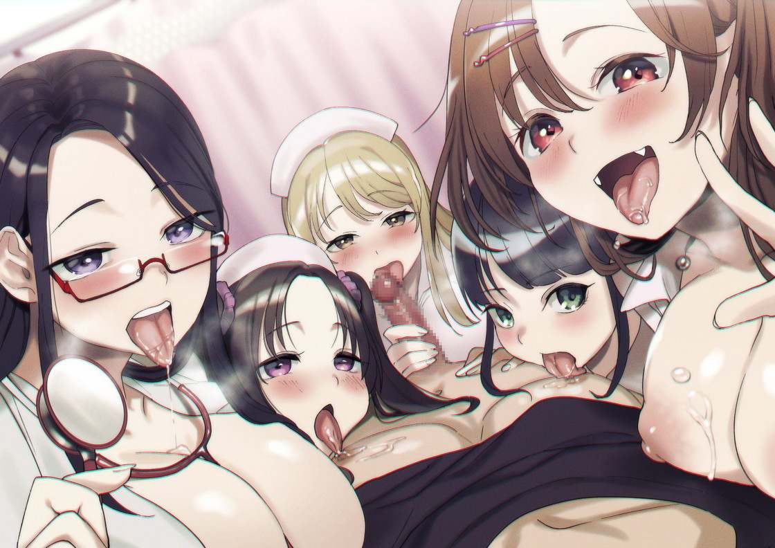 RJ01288557 ⭐5人同時責め⭐超濃密っ!女医とナースのハーレム耳舐め狂い