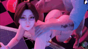 【3D/动画/乘骑/后入】可爱的女孩用她们的阴户大鸡巴狠狠地操，让精液充满
