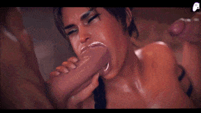 【3D/动画/口交/后入】劳拉·克劳馥 （Lara Croft） 冒险家发现了一个隐藏的宝藏，但对三根渴望的鸡巴感到惊讶，他们操她以射-第2张图片-萌站