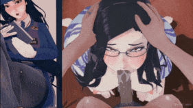 【巨乳 黑丝 制服 口交 手交 吞精 骑乘 后入 前后夹击 爆操 爆射 喷潮 中出】新作-Milf Police +-第4张图片-萌站