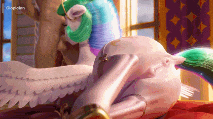 3D小马 Celestia Deepthroat Blowjob-第2张图片-萌站