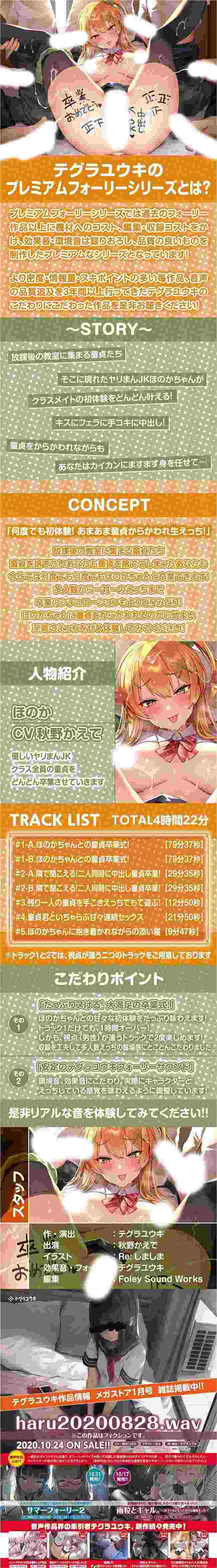 [RJ311271][テグラユウキ]ほのかちゃんの連続童貞卒業式!【フォーリーサウンド】