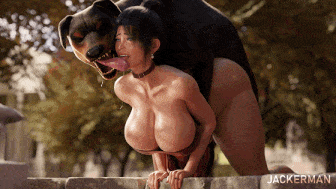 【3D动画】Jackerman大佬新作：Natalias Afternoon Stroll 巨乳人妻眼神迷离一脸享受着狗狗的巨根爆肏-第4张图片-萌站