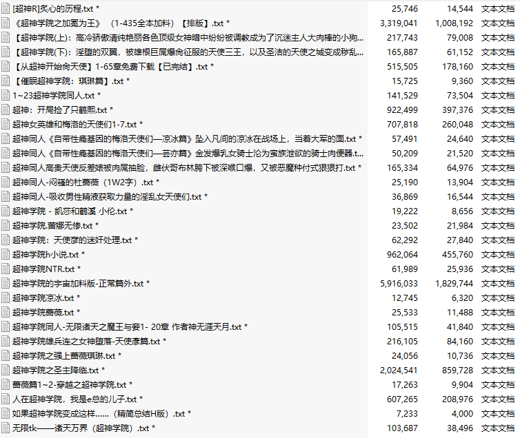 【小说】【三十部合一】超神学院同人合集【15MB】【TXT】