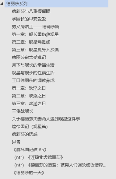 [小说推荐][德丽莎/符玄]P站收集小说存档 [度盘/约60万字]