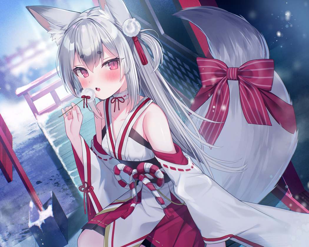 【全年龄】RJ01322053【能登有沙】憩雲大社『お狐姉妹と癒しの月夜』～お狐姉妹の天然毒舌な次女、孤月 