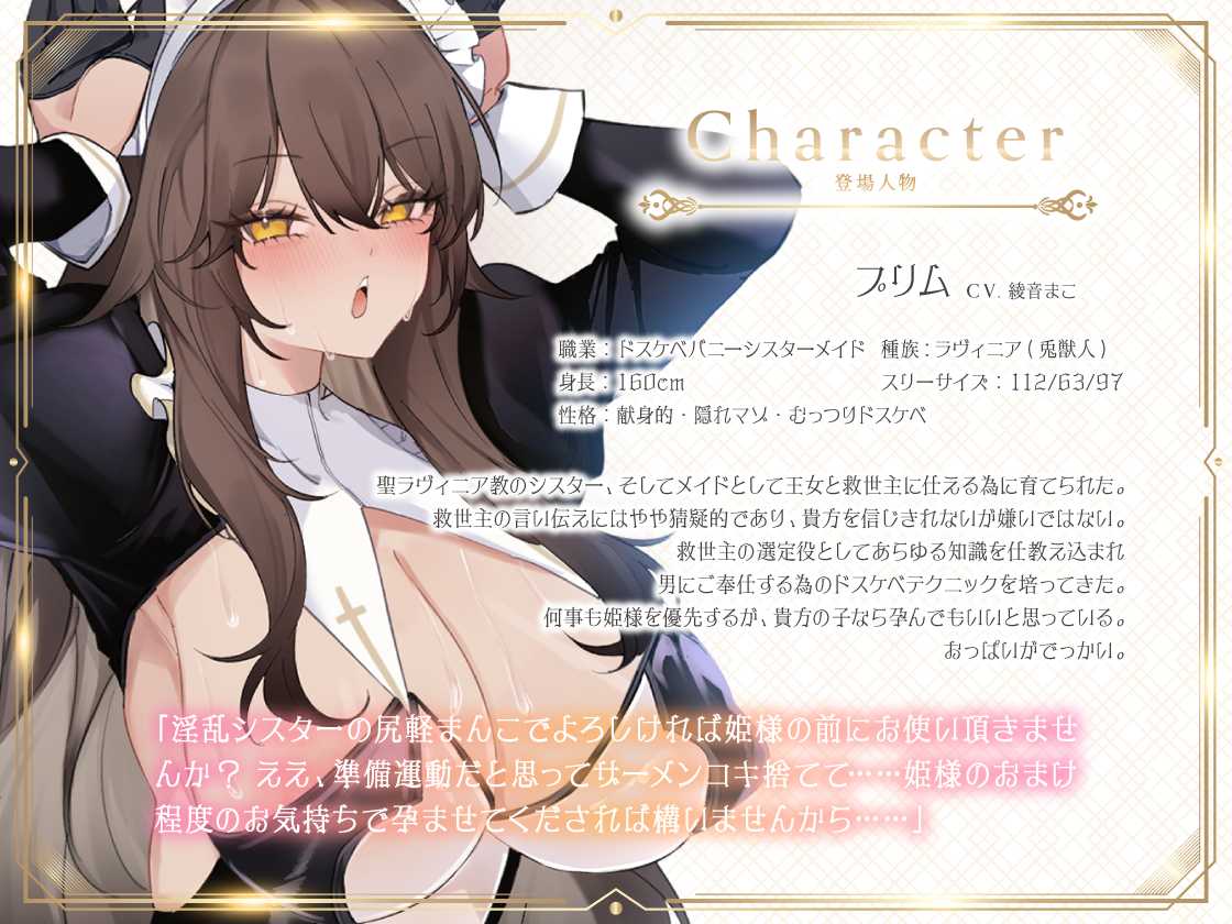 RJ01208394種付勇者《タネツケメサイア》～おねだり聖女とご奉仕シスターに種付けしてボテ腹Wバニーにするお話～