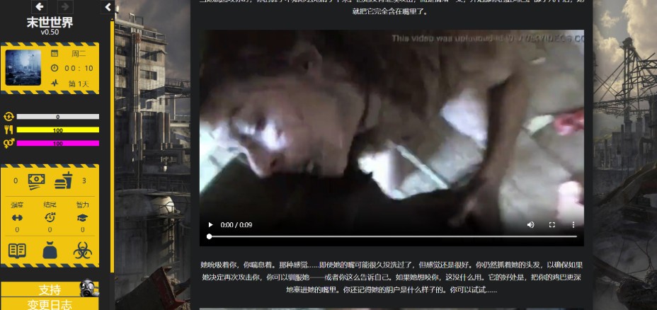 【大作欧美HTML/真人/动态】 末日世界 Apocalyptic World V0.53赞助版 浏览器转中文+全动画MOD整合【PC/5.9G】