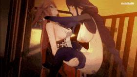 【巨乳 黑丝 扶她 骑乘 后入 爆操 爆射 喷潮 中出】新作-092【Genshin impact】Raiden x Yae miko  雷电将军x八重神 sex [sound] 原神-第13张图片-萌站