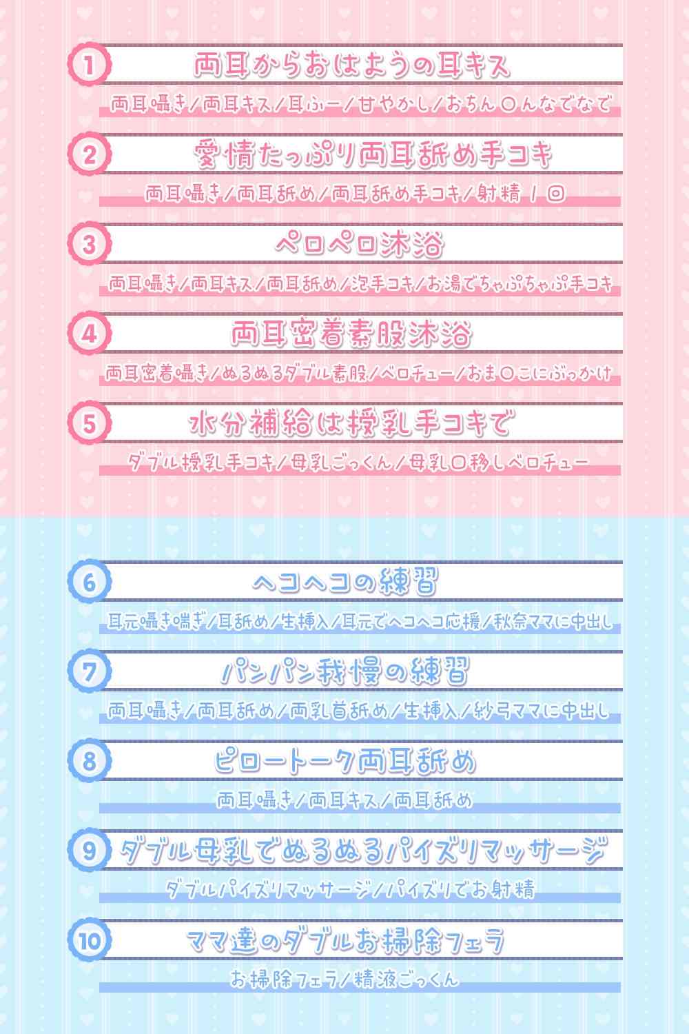 RJ01101674 【繁体中文版】2人のママが両耳密着舐め抜きコース☆両耳囁き&両耳舐め特化型コンカフェ『みみなめぇ～るママ』へようこそ♪【3時間26分】-第2张图片-萌站