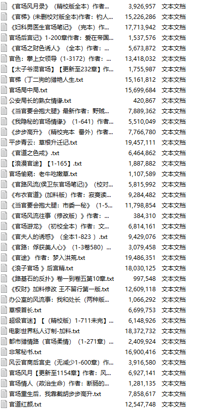 【小说/合集】56篇官场文合集【2亿字+/416MB/TXT】【肉文/后宫/正常向】
