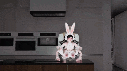 【动画/后入/爆操】情趣兔女郎挤奶