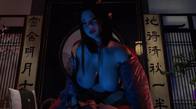 【3D动画】[fgg99]倩女幽魂萍萍-红衣女鬼待奉 红丝御姐上位骑乘榨精中出 