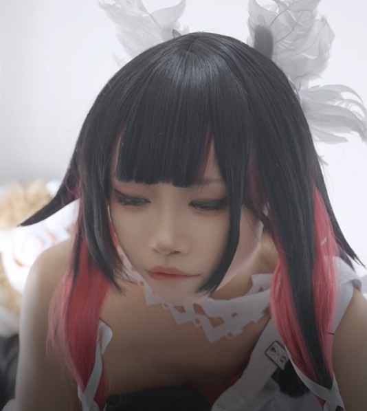 原神cosplay：羽衣cos少女骑乘位狂草丘丘人