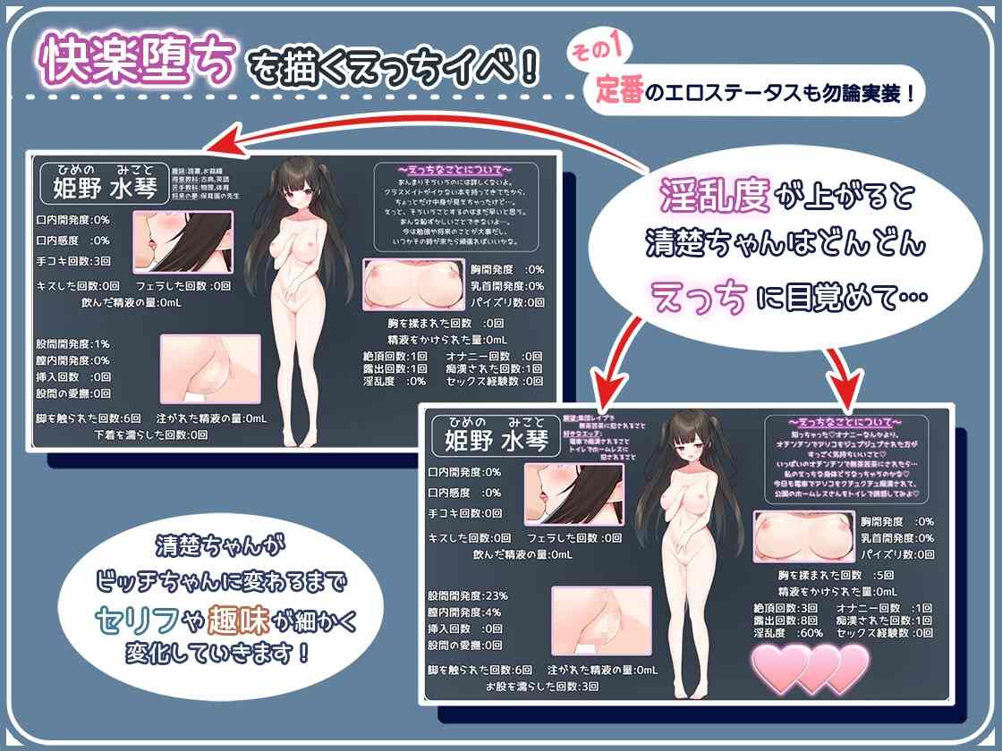 【DLsite/自汉化/着衣/穿衣/女主人公/卖春/援交/沉迷快乐/快乐堕落/露出/拘束/羞耻/耻辱/巨乳/爆乳】清纯变婊子 ～清纯酱的性骚扰卖春性活～ & せいそ・ざ・びっち ～清楚ちゃんのセクハラ売春性活～ 【PC/社团名：もきゅもきゅそふと/RJ01075641】【声优：鳴森りいあ】-第7张图片-萌站