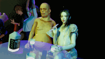 【3D动画】[VAM] 牛头人爱好者：妻心后传-艾沫沫-酒吧NTR 性感御姐在男友面前被侵犯中出-第5张图片-萌站