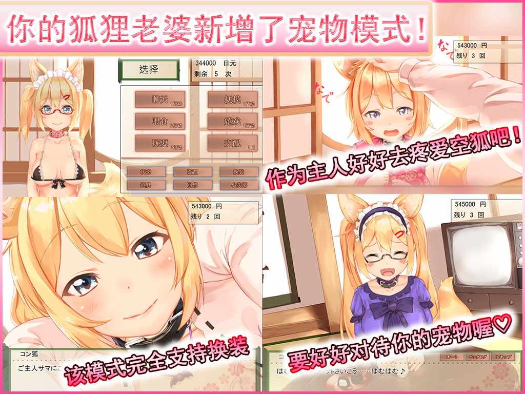 [纯爱][好感度][兽耳娘][动态互动]中文版 我与空狐的日常+ ～完美版 ～ver1.21+日文原版ver1.４ [7.5G][度盘]-第5张图片-萌站
