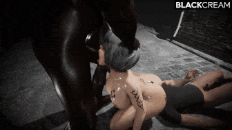 【3D动画/NTR】 BlackCream：2B x BBC 媚黑女友在废物男友前被主人爆肏中出-第2张图片-萌站