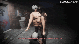 【3D动画/NTR】 BlackCream：2B x BBC 媚黑女友在废物男友前被主人爆肏中出-第4张图片-萌站