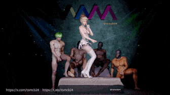 [3D动画/VAM] 天使没翅膀：阿尔托莉雅+汽车摇 性感白丝少女多人淫乱性交