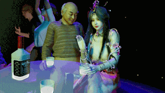 [3D动画/NTR/VAM] 牛头人爱好者：女帝-酒吧NTR 性感御姐在男友面前被侵犯中出-第4张图片-萌站