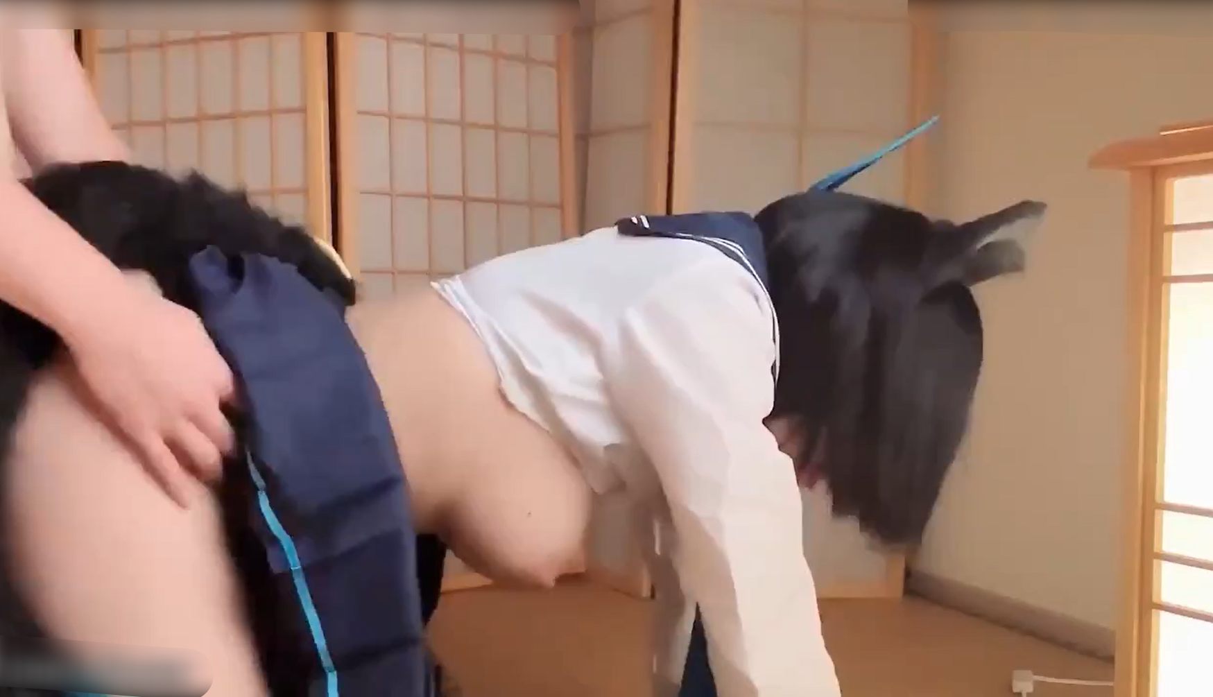 二次元福利姬浵卡COS桐生桔梗，巨乳白虎足交内射一条龙