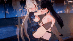【巨乳 扶她 黑丝 白丝 旗袍 骑乘 后入 爆操 爆射 喷潮 中出】新作-103【Genshin impact】Ningguang x Beidou Futa 凝光x北斗 sex [sound] 原神-第17张图片-萌站