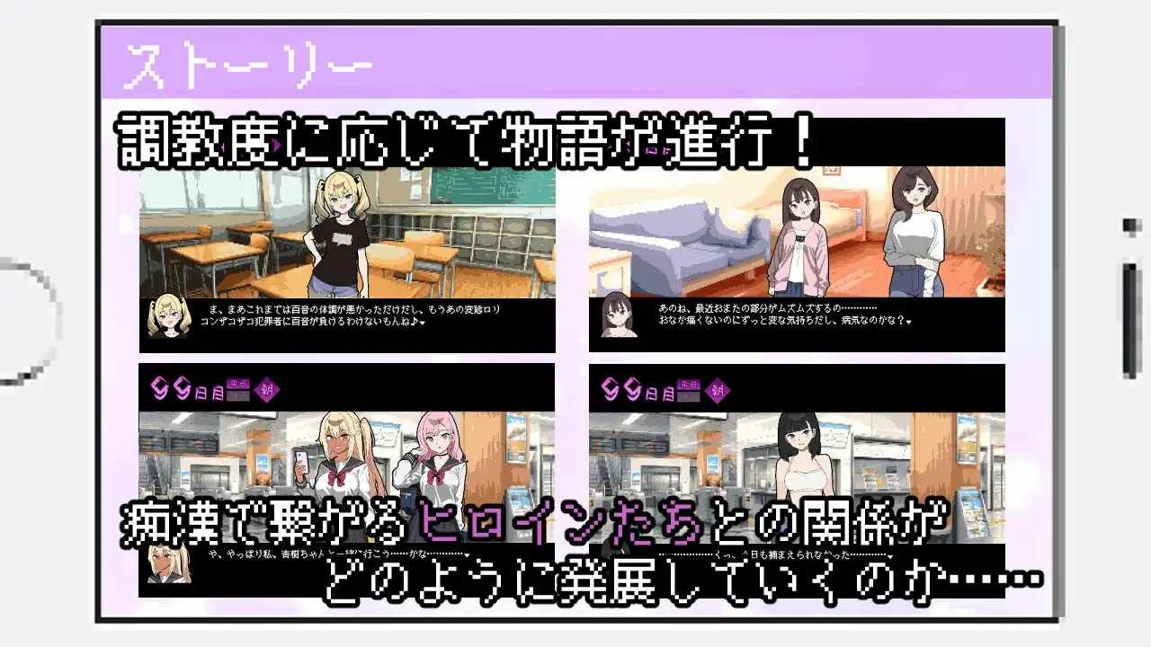 【SLG/PC/像素/ 姐妹丼/母女/电车痴汉/雌小鬼/断面图】我就是要当痴汉 だから俺は痴○する-第4张图片-萌站