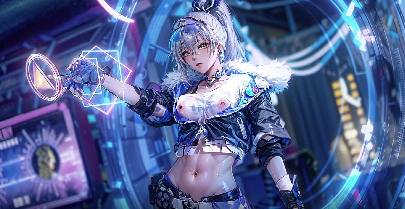 Iwara - 【AI nude edit】Silver Wolf cosplay -第2张图片-萌站